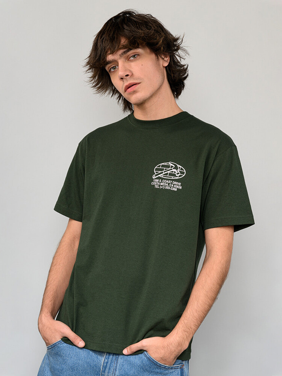 Polera M/C Hombre Service Repair Verde Vans