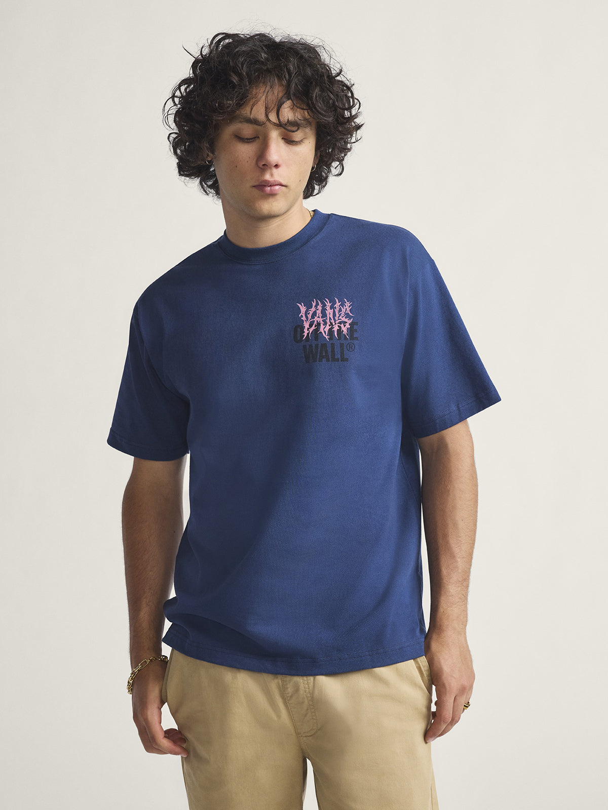Polera M/C Hombre Metal Wall Azul Vans