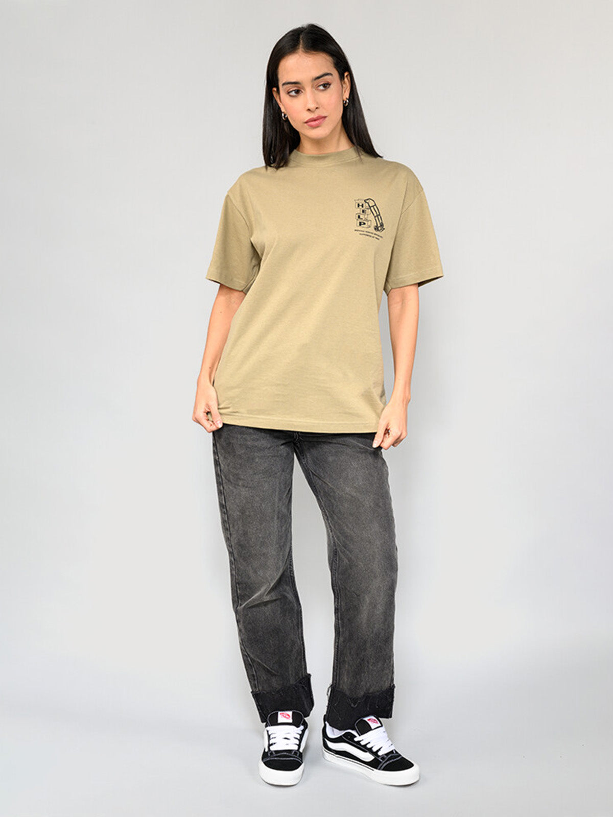 Polera M/C Hombre Moving Co Verde Vans