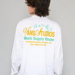 Polera M/L Hombre Music Supply Blanco Vans