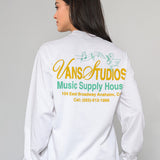Polera M/L Hombre Music Supply Blanco Vans