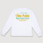 Polera M/L Hombre Music Supply Blanco Vans