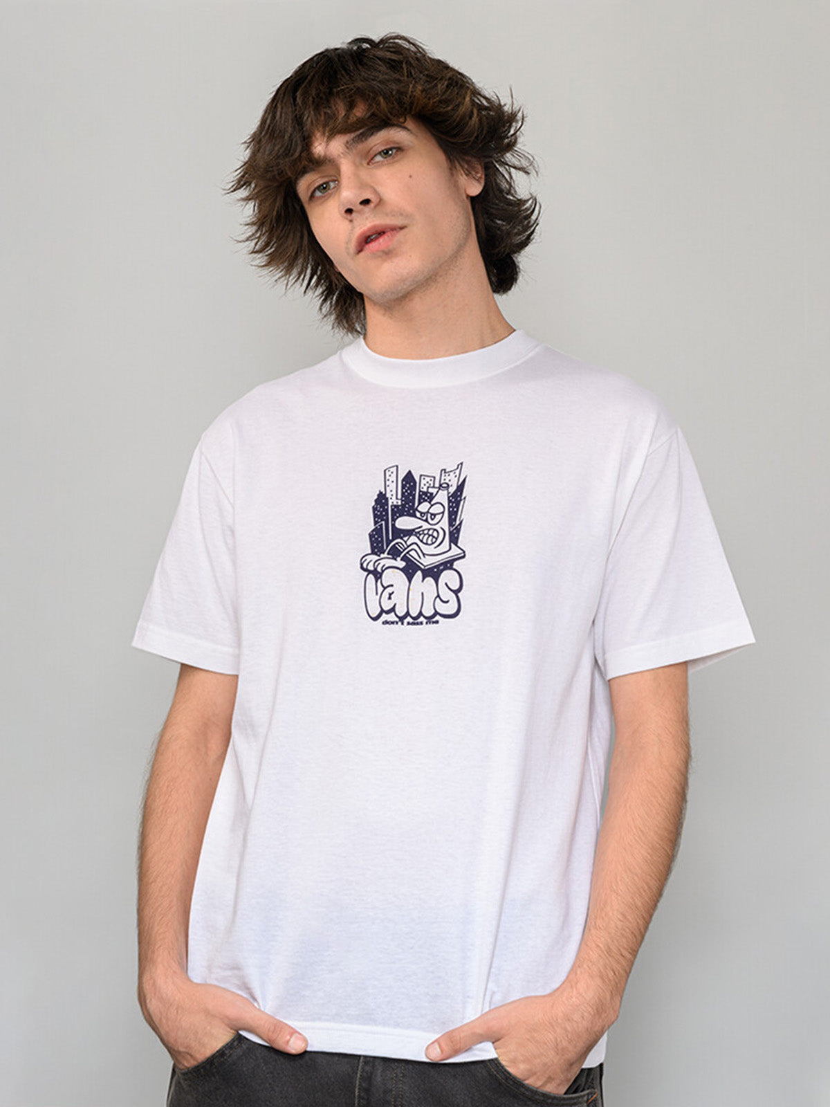 Polera M/C Hombre Traffic Cone Blanco Vans