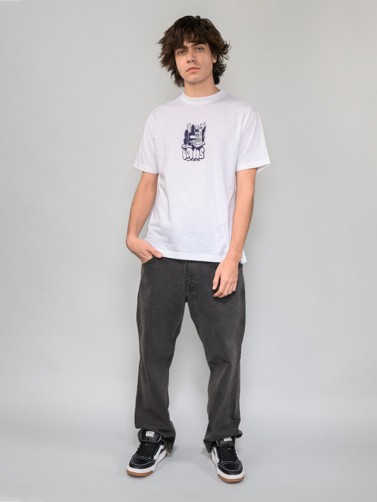 Polera M/C Hombre Traffic Cone Blanco Vans