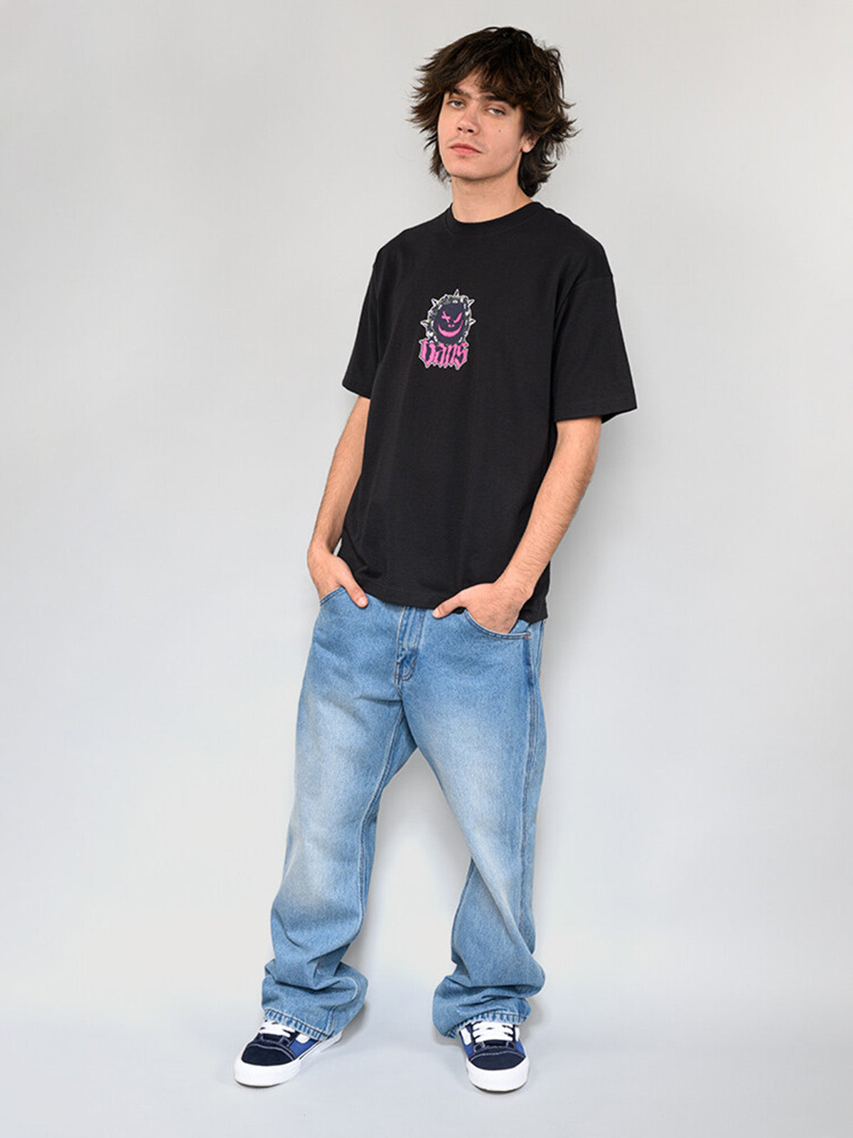 Polera M/C Hombre Happy Spike Negro Vans