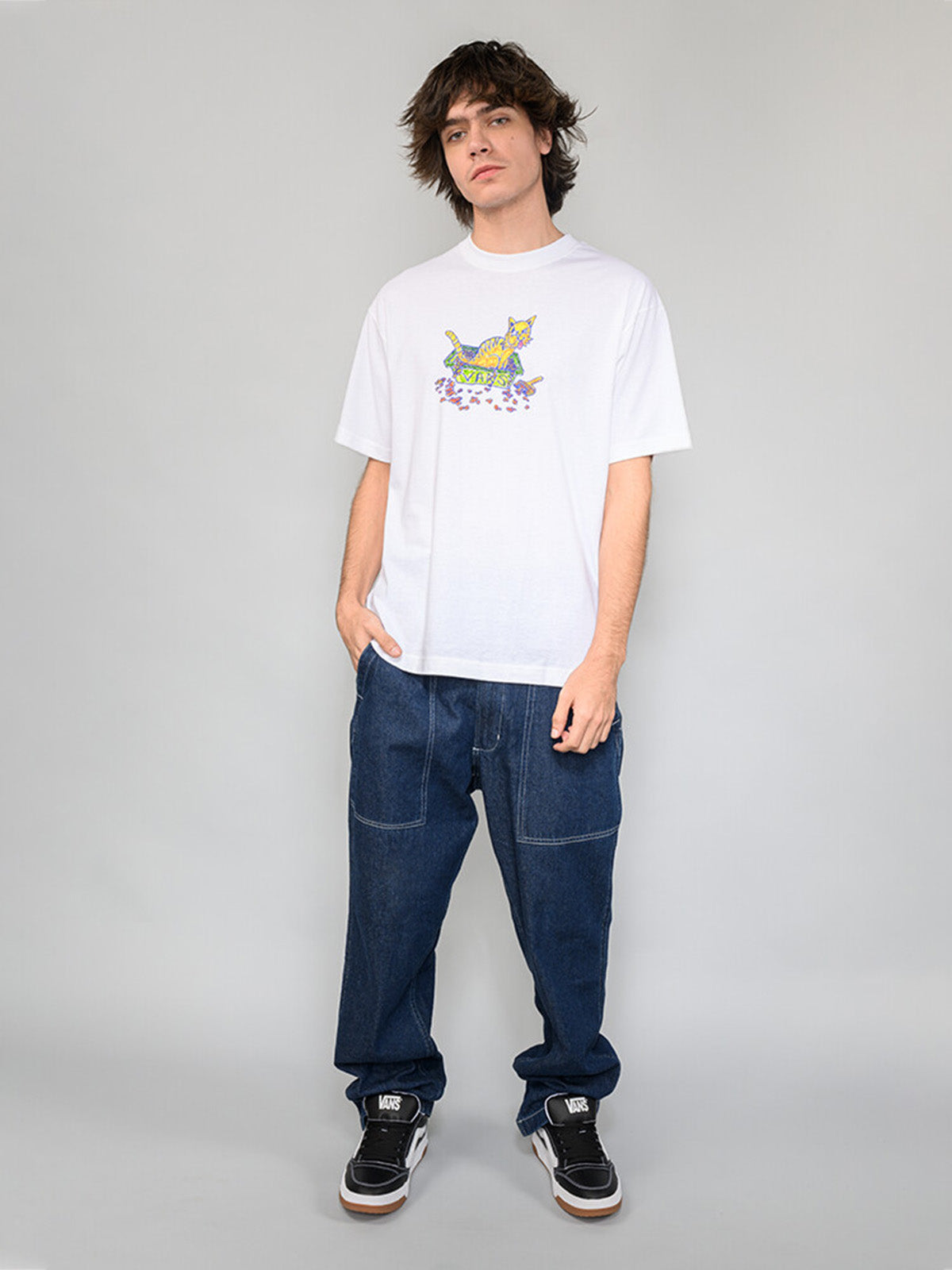 Polera M/C Hombre Litter Blanco Vans