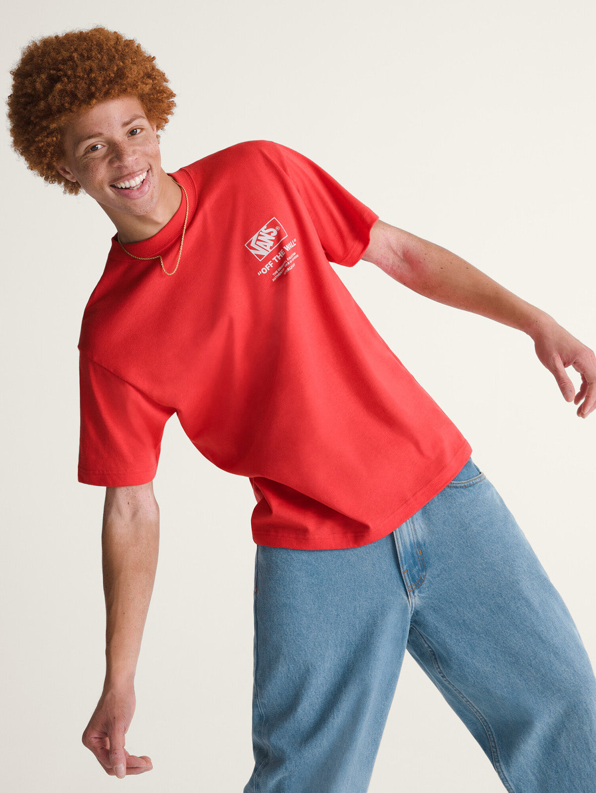 Polera M/C Hombre Stacked Hi Tee Rojo Vans