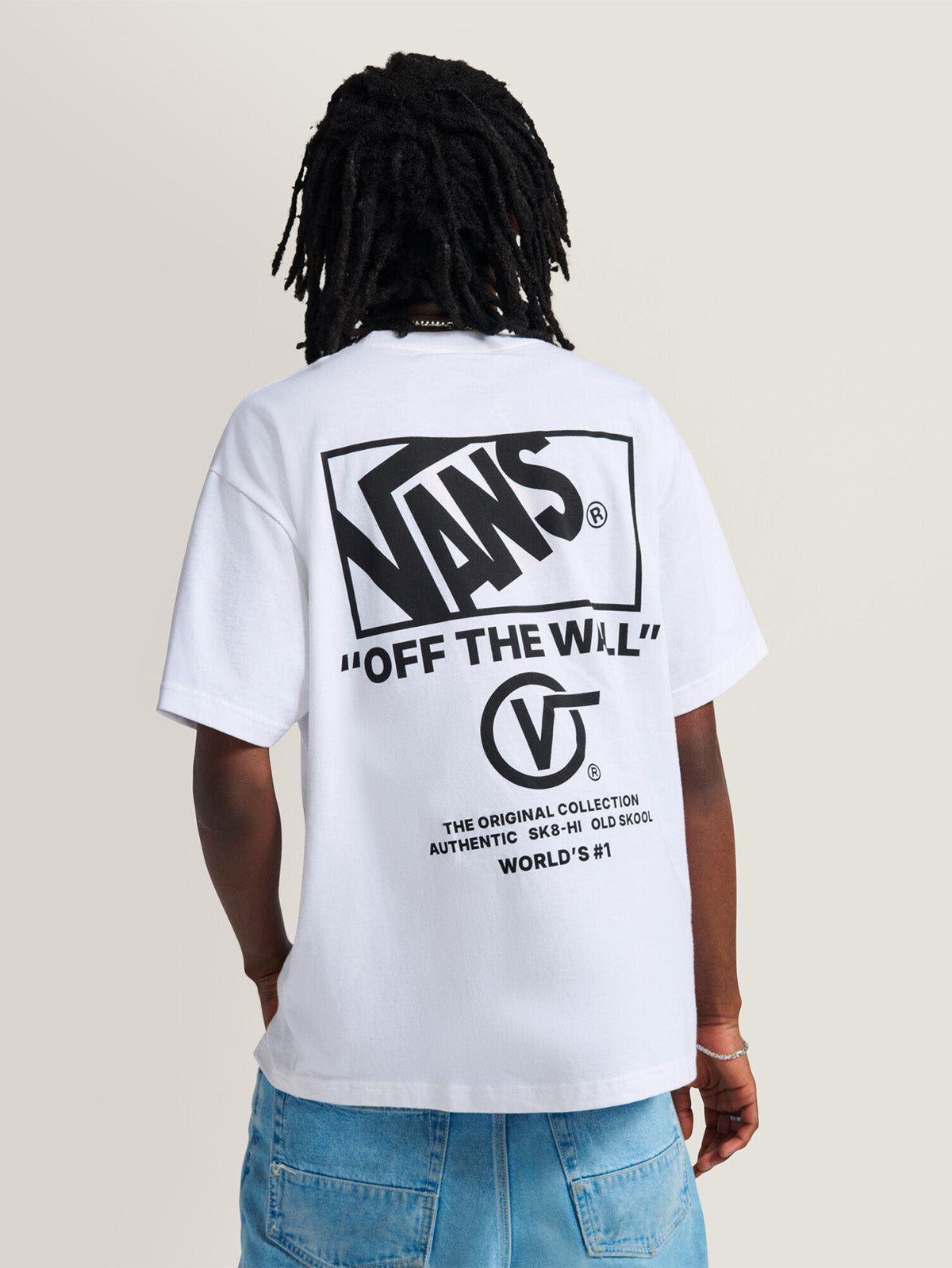 Polera M/C Hombre Stacked Hi Tee Blanco Vans