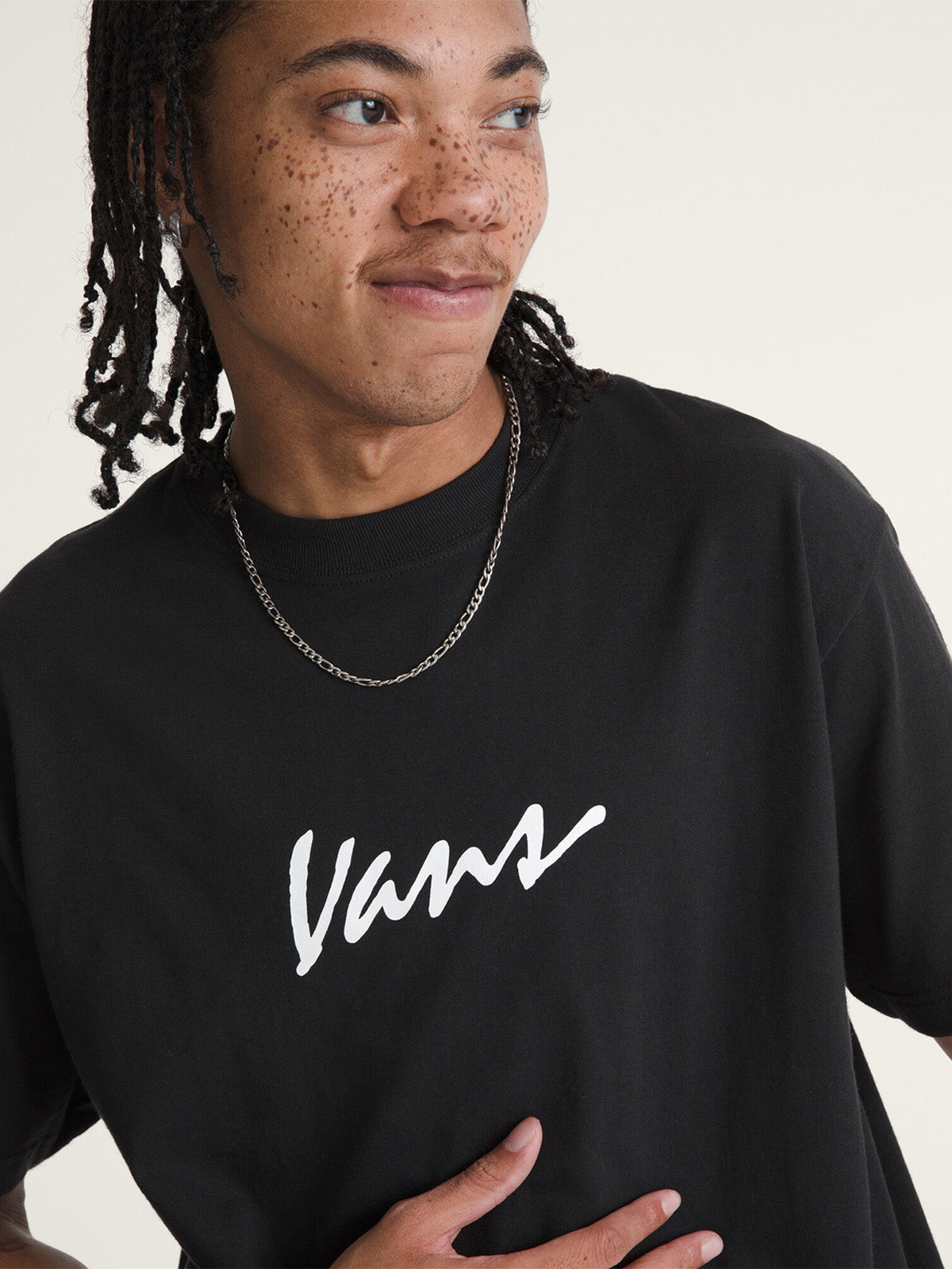 Polera M/C Hombre Classic Script Blanco Vans