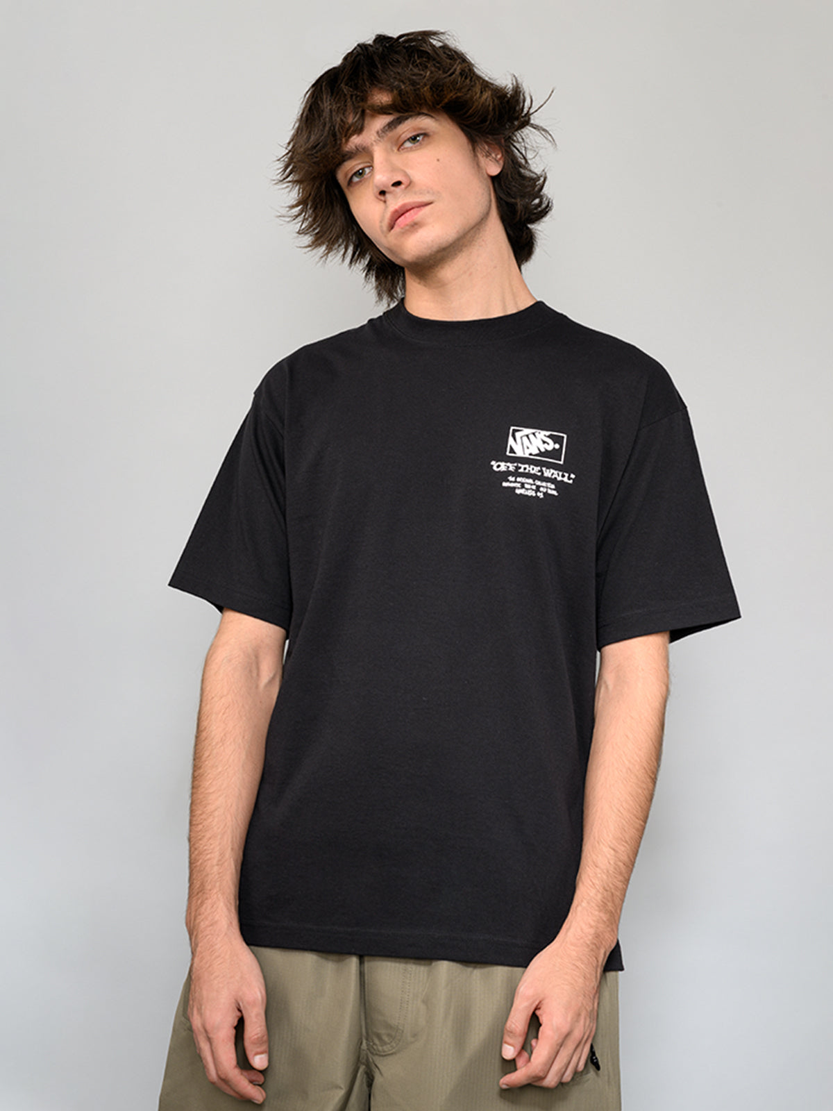 Polera M/C Hombre Circle Bones Negro Vans