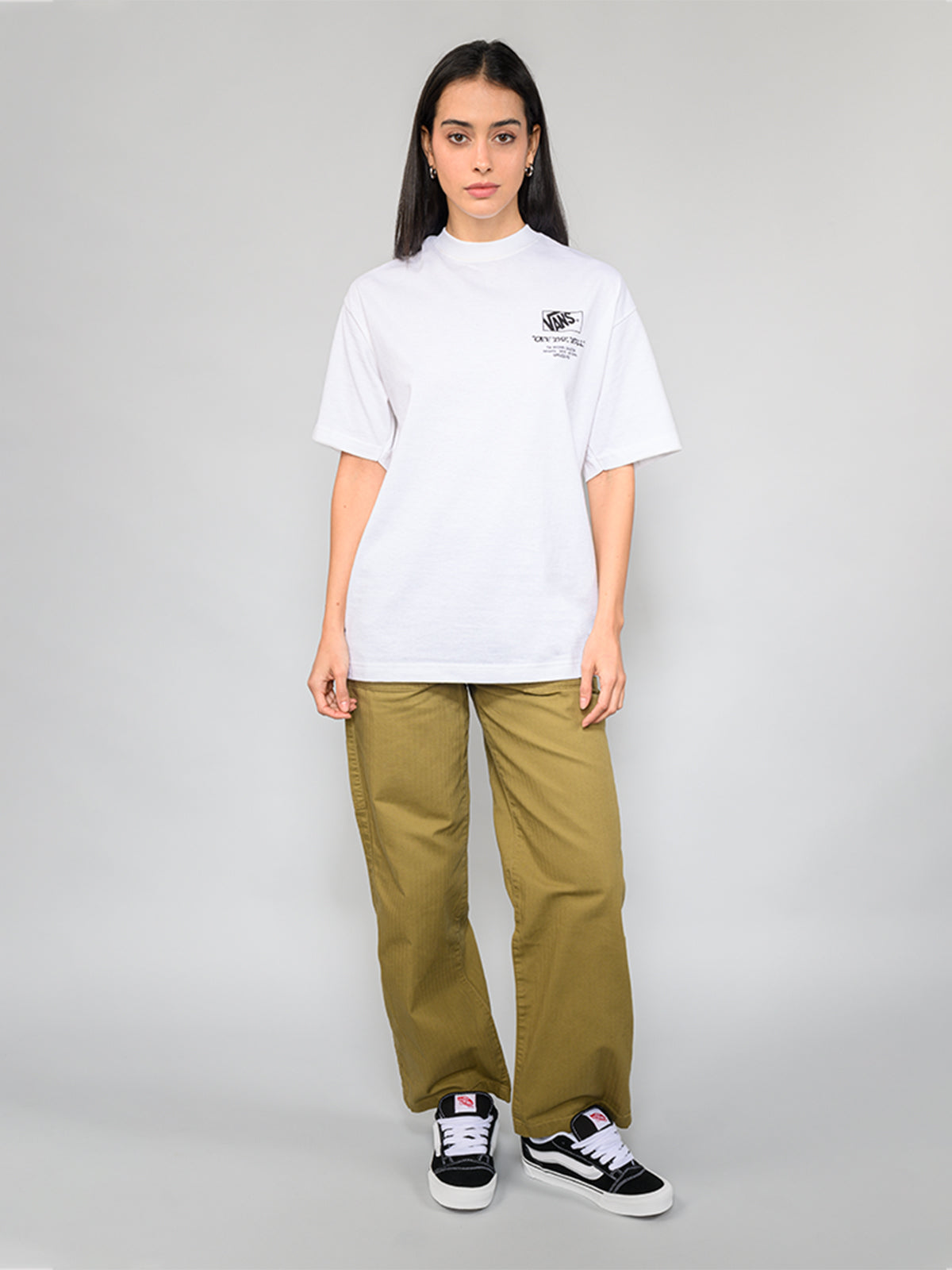 Polera M/C Hombre Circle Bones Blanco Vans