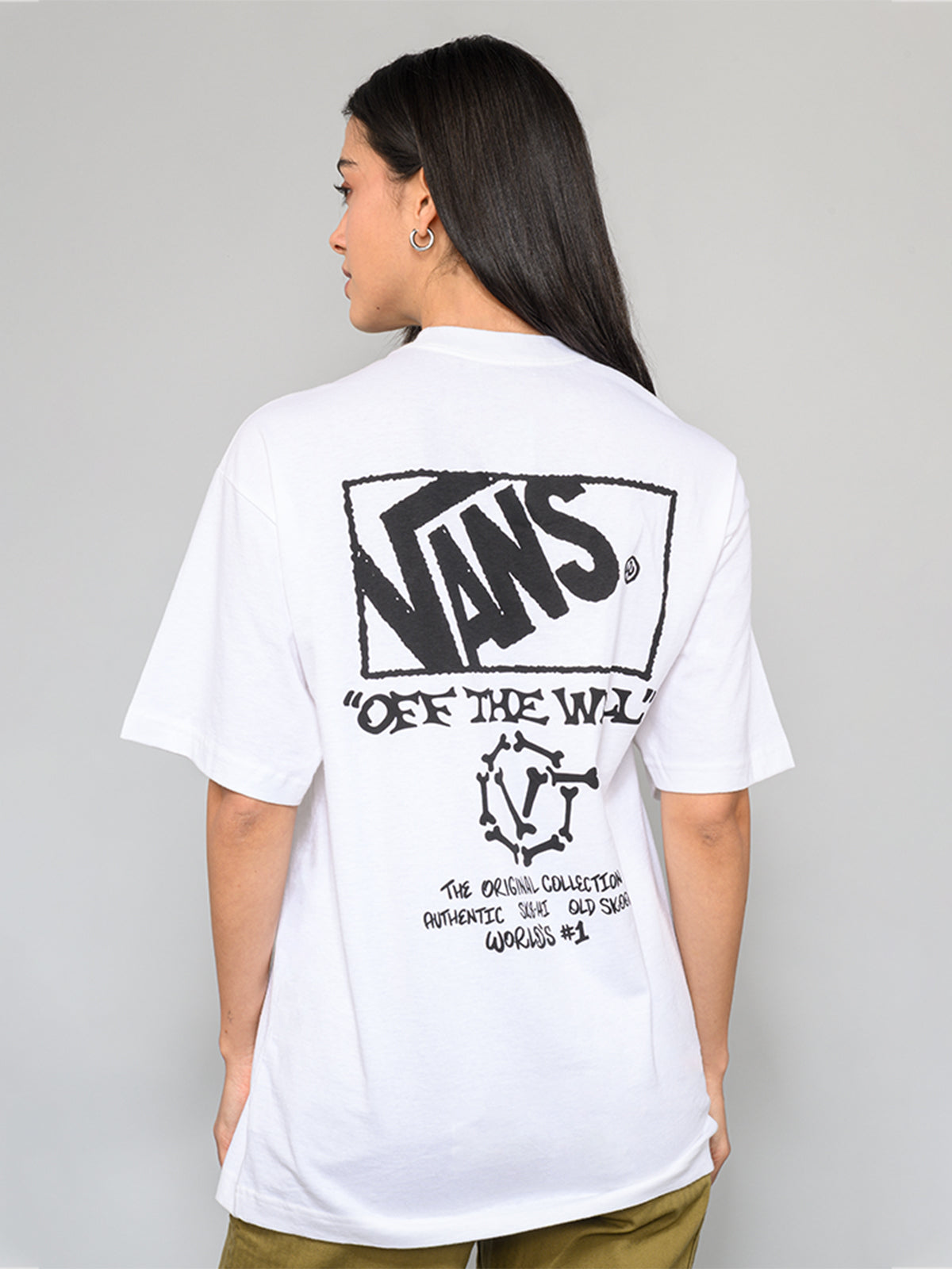 Polera M/C Hombre Circle Bones Blanco Vans