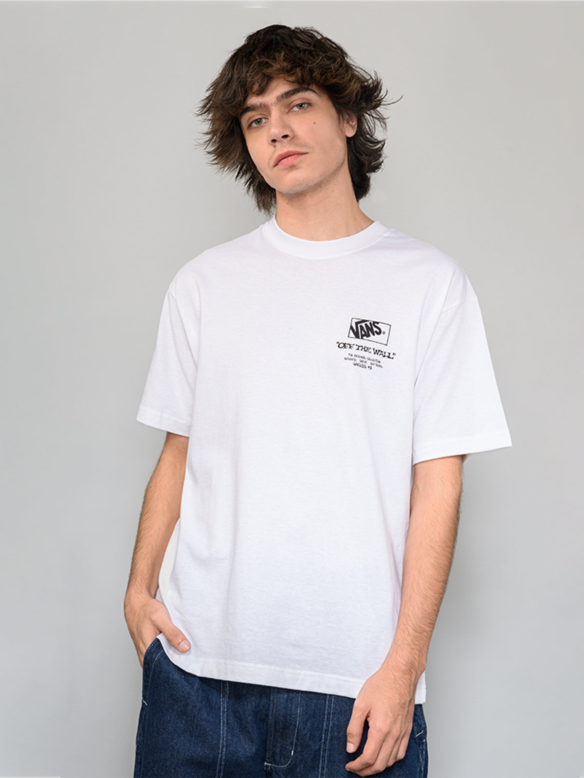 Polera M/C Hombre Circle Bones Blanco Vans