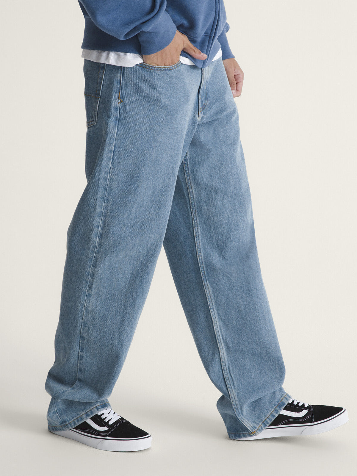 Pantalón Hombre Check-5 Loose Denim  Azul