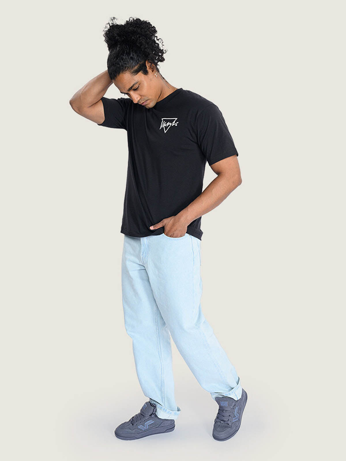 Pantalon Hombre Check-5 Loose Denim  Celeste Vans