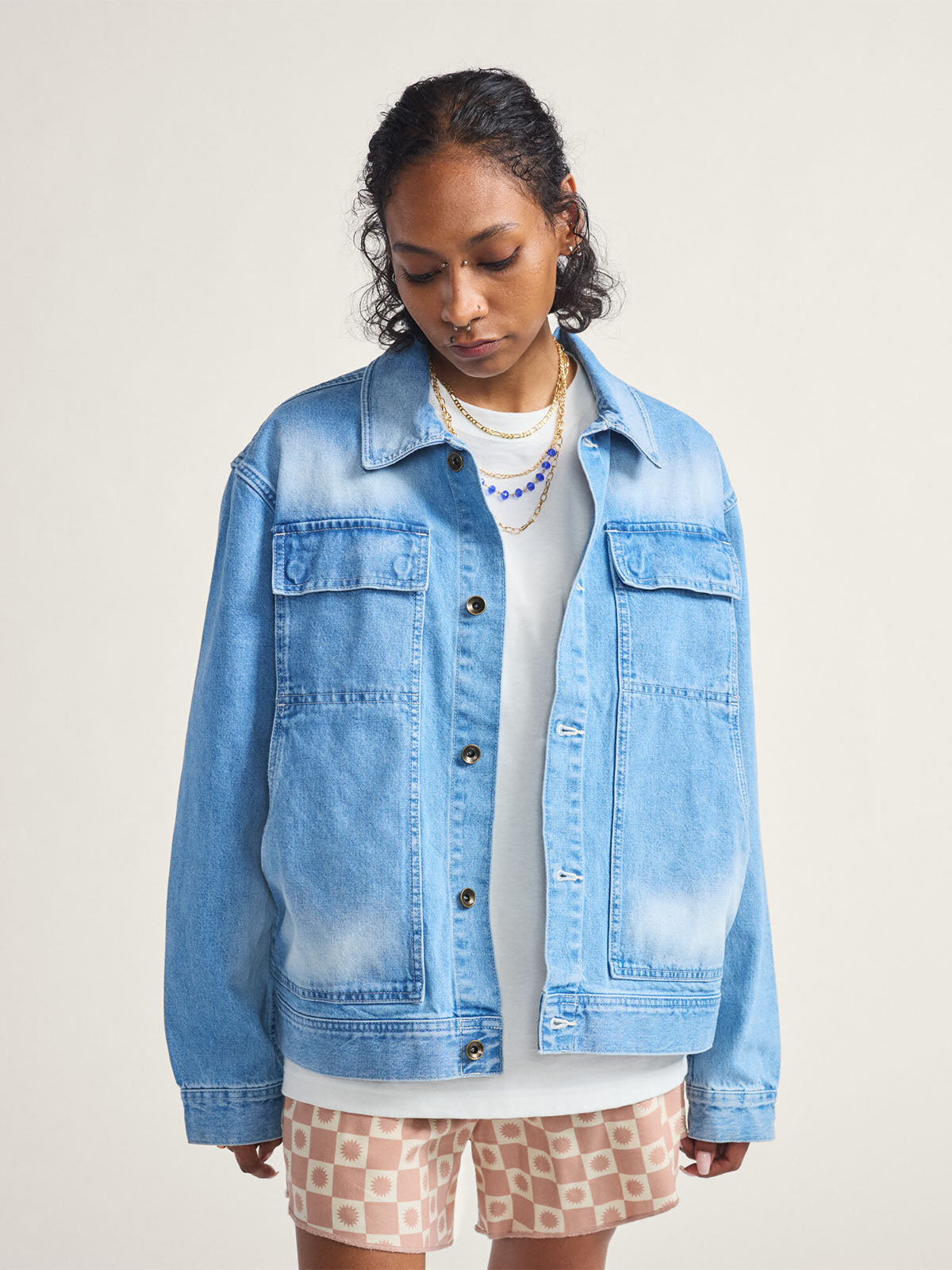 Chaqueta Hombre Premium Mcavoy Trucker Celeste Vans