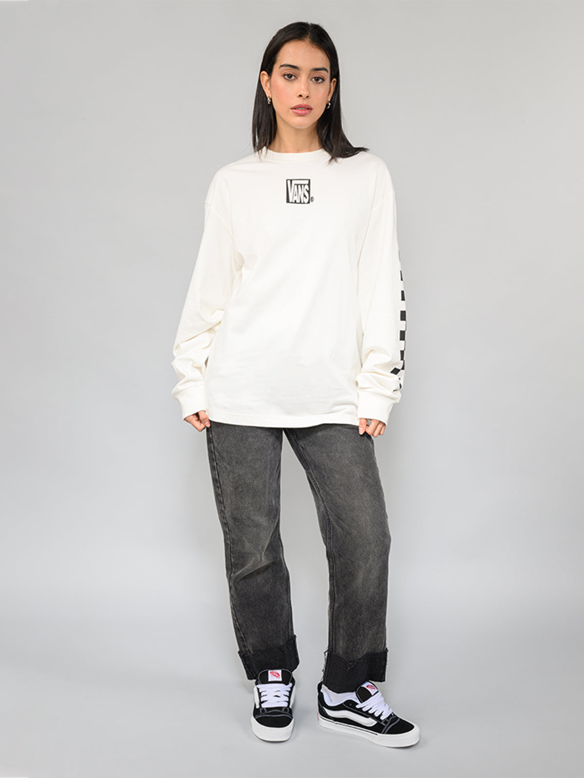 Polera M/L Hombre Mte Teamteam Blanco Vans