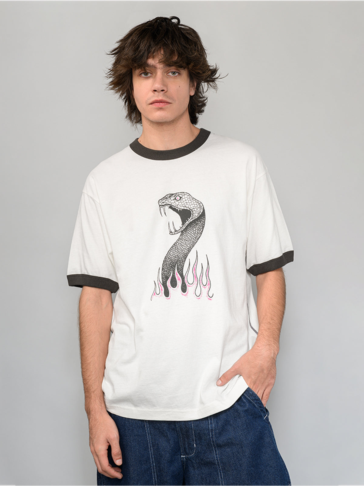 Polera M/C Hombre Skate Mike G Snake Blanco Vans