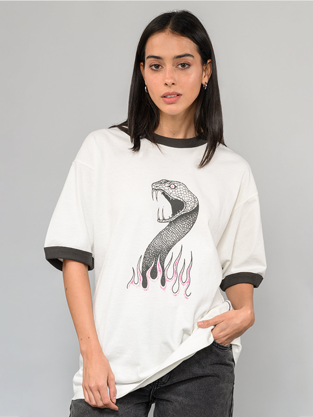 Polera M/C Hombre Skate Mike G Snake Blanco Vans