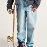 Pantalon Niña Sirelle Puddle Pants Celeste Vans