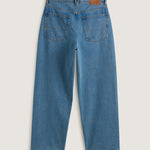 Pantalón Vans Check-5 Baggy azul, vista trasera con parche y trabilla en V