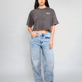 Polera M/C Mujer Era Script Relaxed Negro Vans