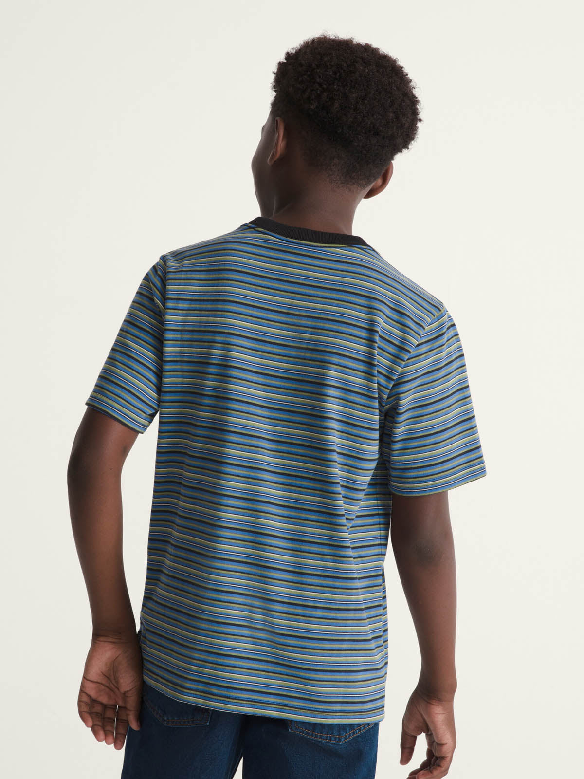 Polera M/C Nino Cameron Stripe Knit Negro Vans