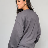 Polerón Mujer Perforate Os Crew Gris Vans