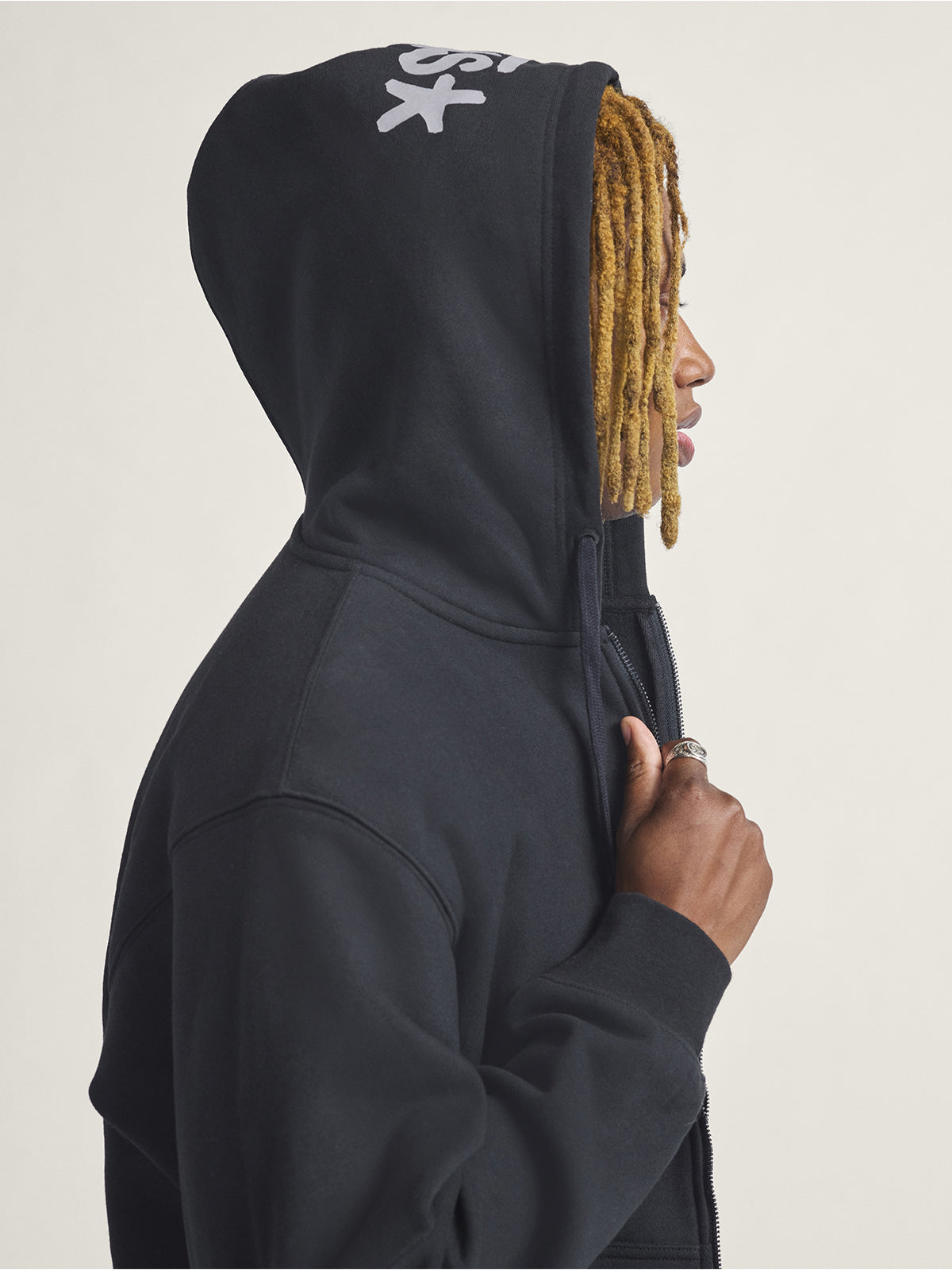 Poleron Hombre Skate Atiba Haze Zip Negro Vans