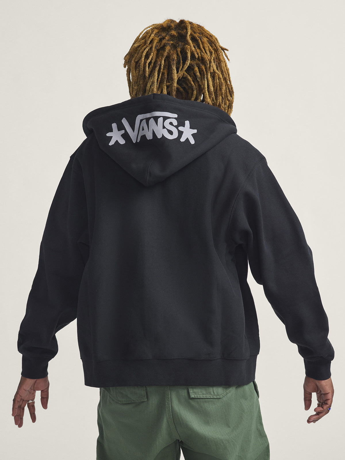 Poleron Hombre Skate Atiba Haze Zip Negro Vans