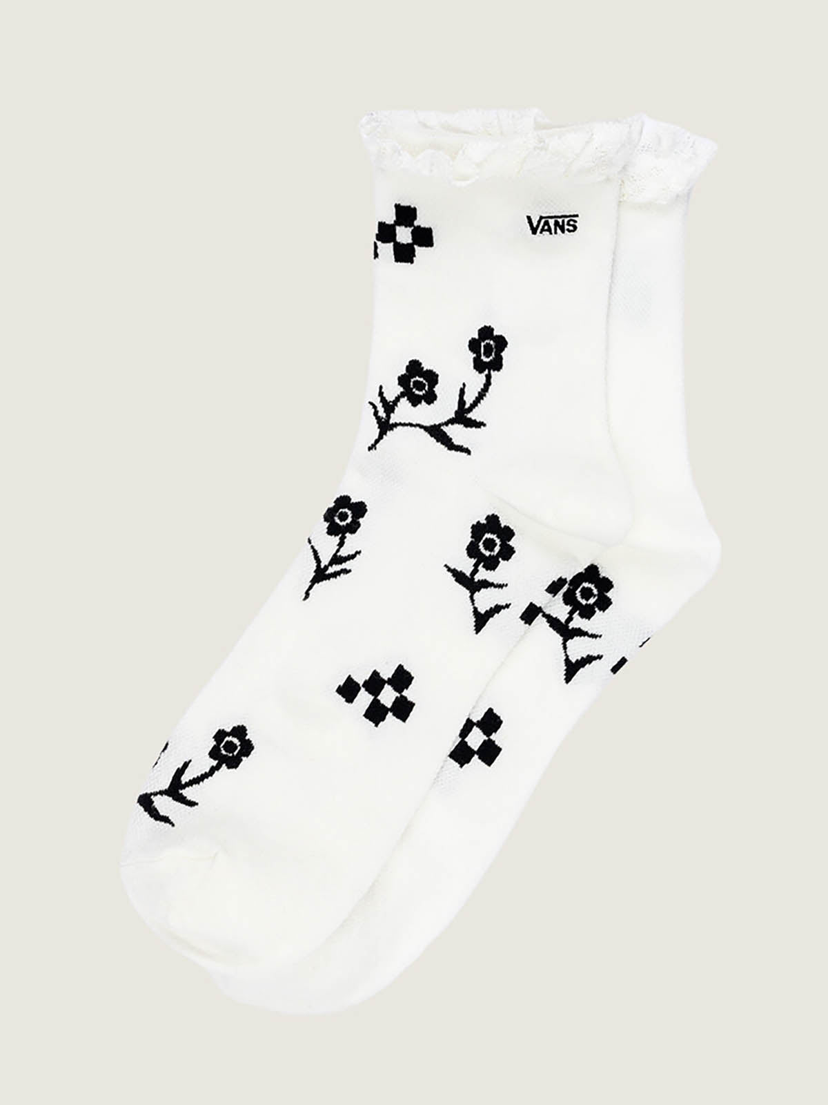 Calcetin Adulto Sereno Lace Crew Blanco Vans