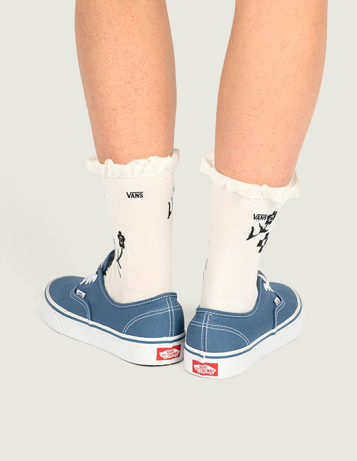 Calcetin Adulto Sereno Lace Crew Blanco Vans