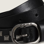 Cinturón Check Leather Negro Vans