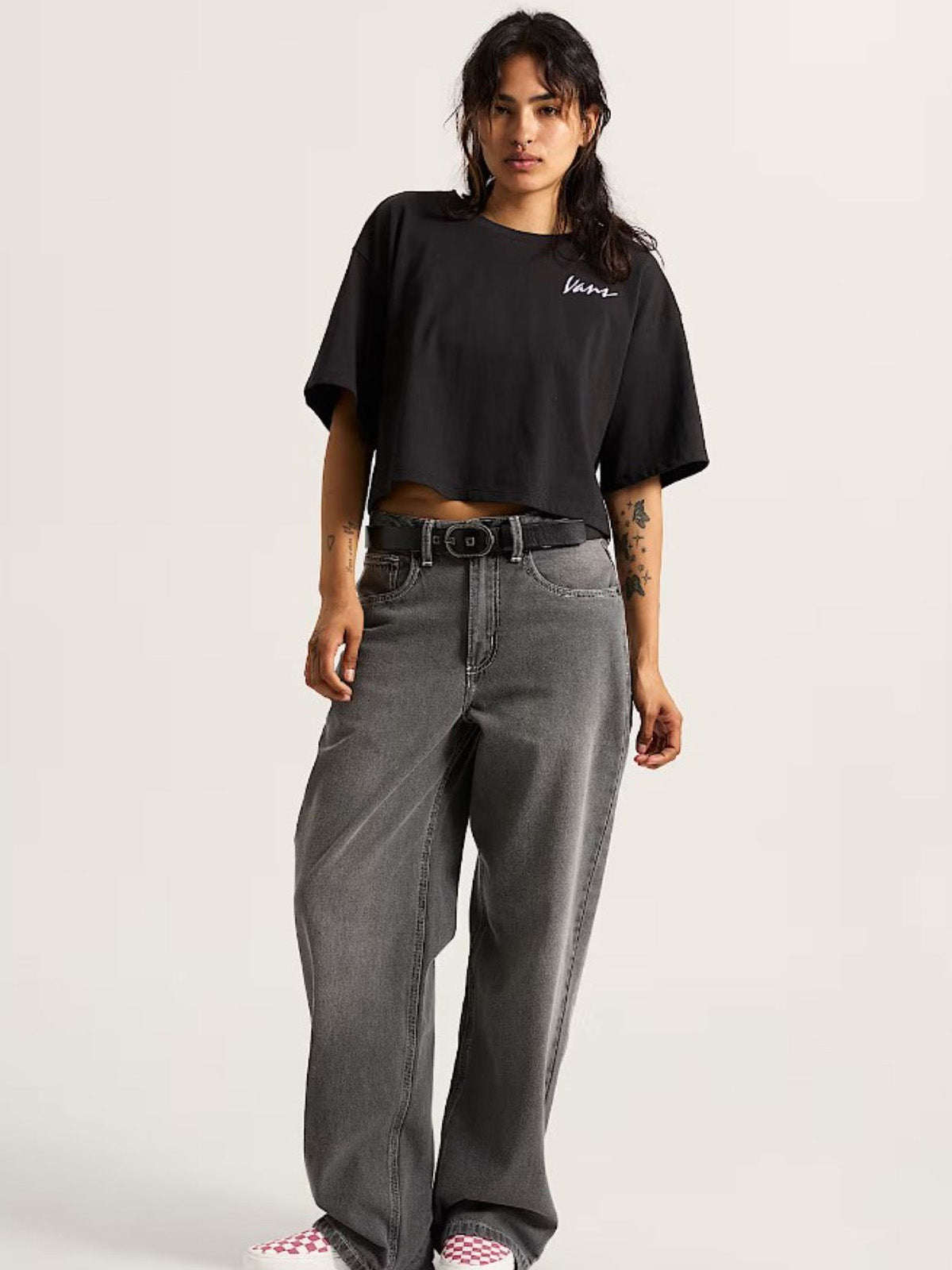 Polera M/C Mujer Classic Script Negro Vans