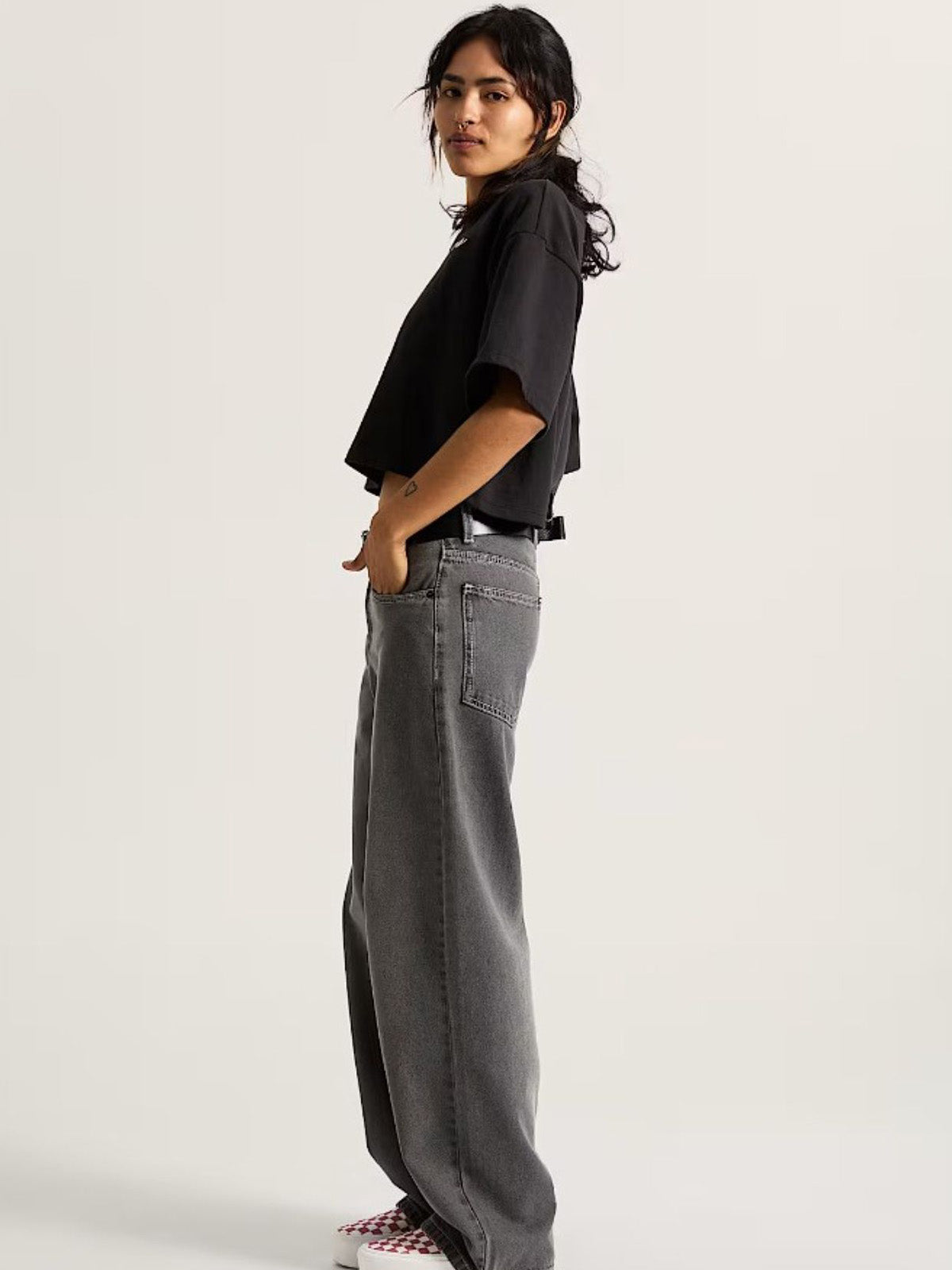 Polera M/C Mujer Classic Script Negro Vans