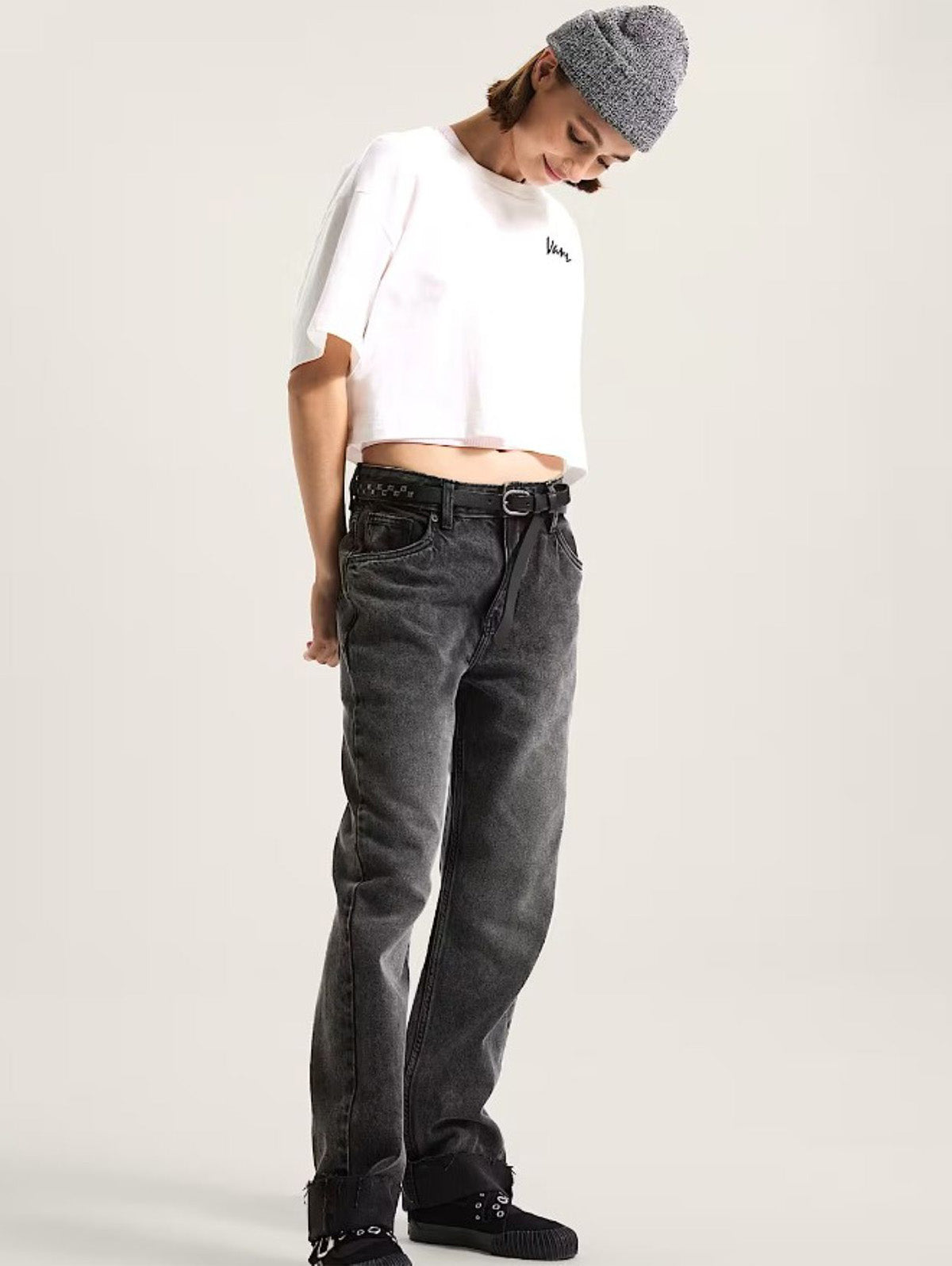 Polera M/C Mujer Classic Script Blanco Vans