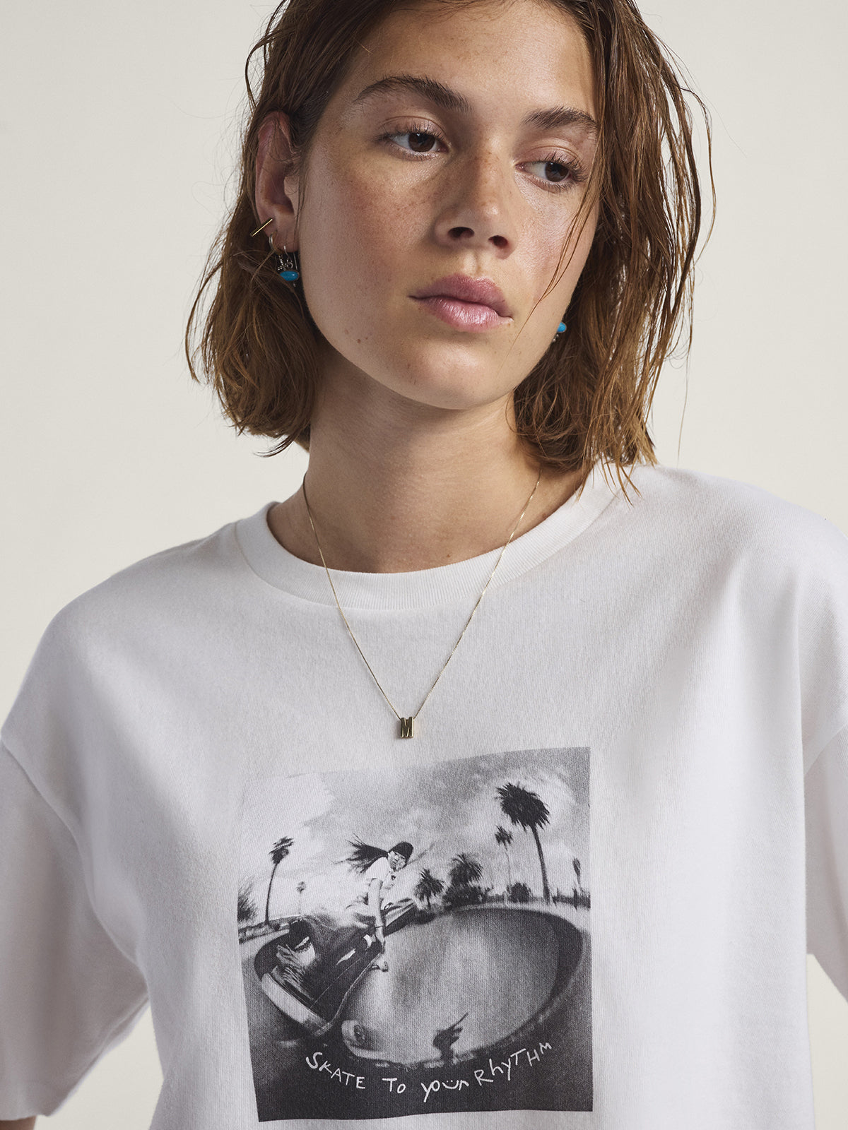 Polera M/C Mujer Rhythm Relaxed Crop Blanco Vans