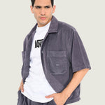 Camisa M/C Hombre Cord Button Up Gris Vans