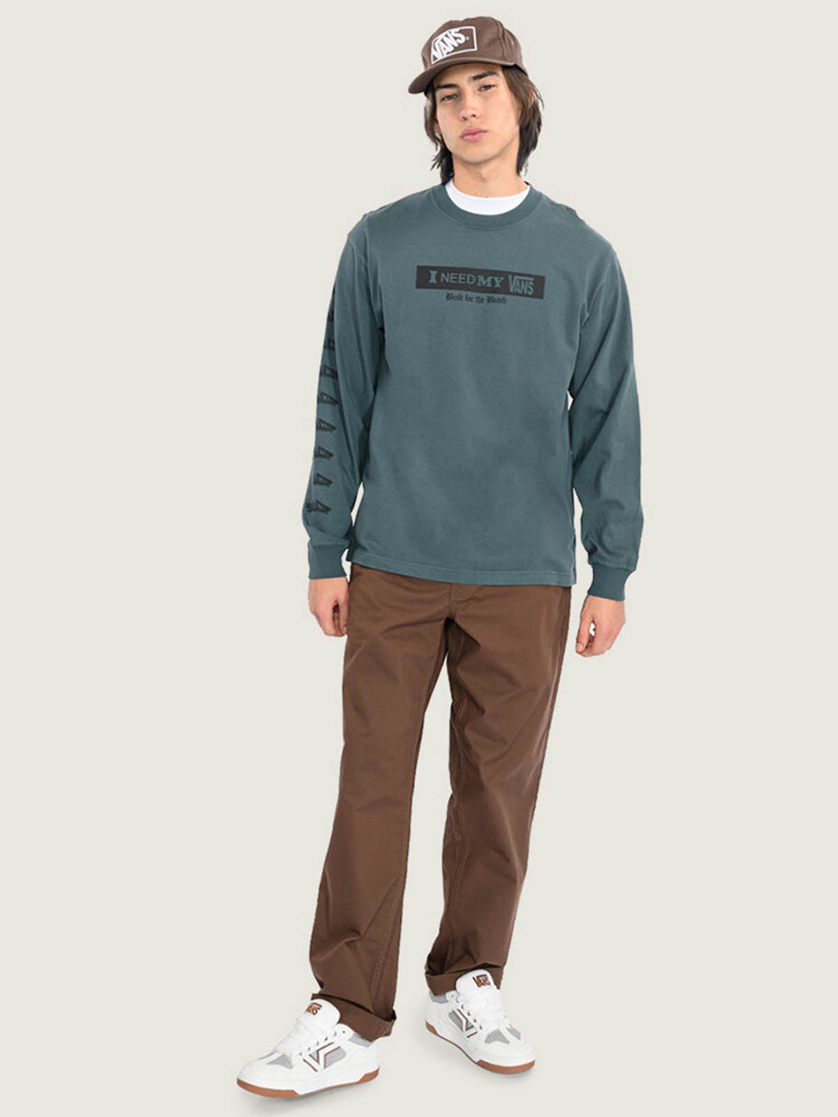 Polera M/L Hombre I Need My Ls Tee Azul Vans