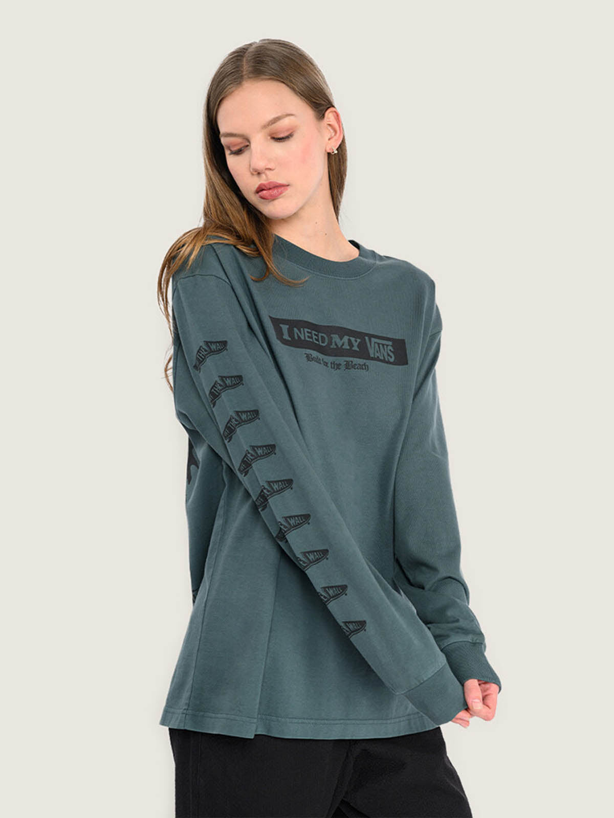 Polera M/L Hombre I Need My Ls Tee Azul Vans