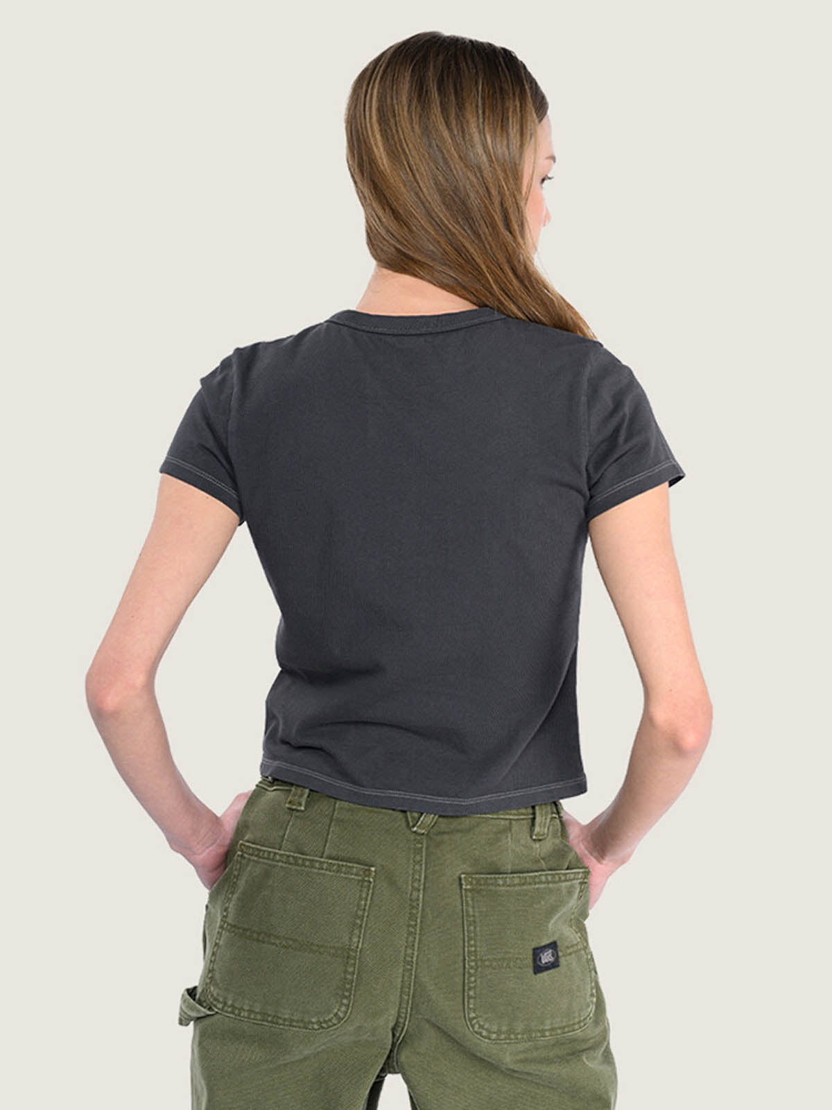 Polera M/C Mujer Sano Baby Tee Negro Vans