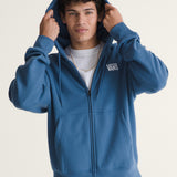 Poleron Hombre Stretch Logo Full Zi Azul Vans