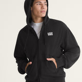 Poleron Hombre Stretch Logo Full Zi Negro Vans