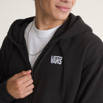 Poleron Hombre Stretch Logo Full Zi Negro Vans