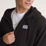 Poleron Hombre Stretch Logo Full Zi Negro Vans