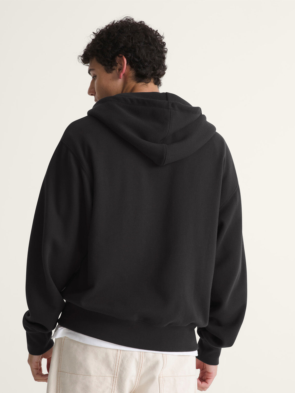 Poleron Hombre Stretch Logo Full Zi Negro Vans