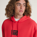 Poleron Hombre Stretch Logo Pullove Rojo Vans