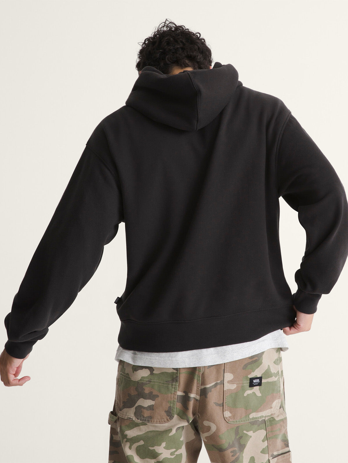 Poleron Hombre Stretch Logo Pullove Negro Vans