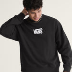 Poleron Hombre Stretch Logo Crew Negro Vans