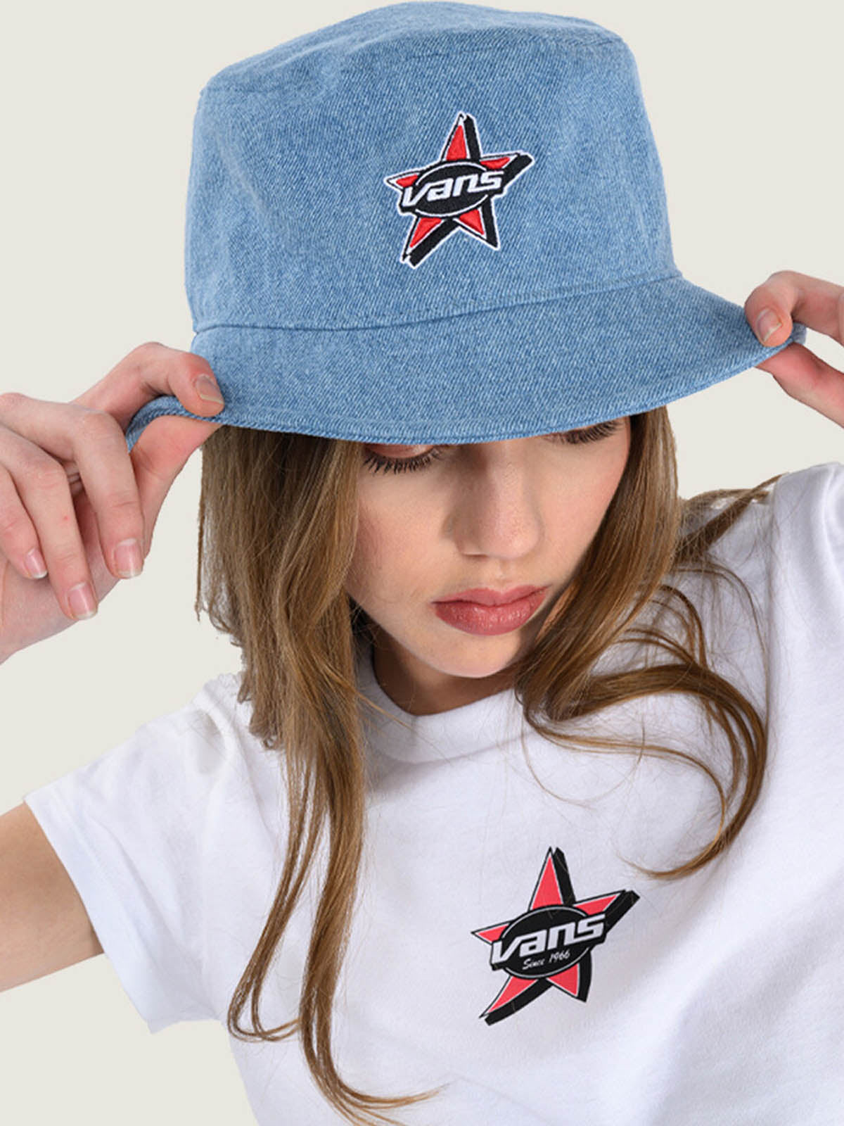 Polera M/C Mujer Starmarked Baby T Blanco Vans